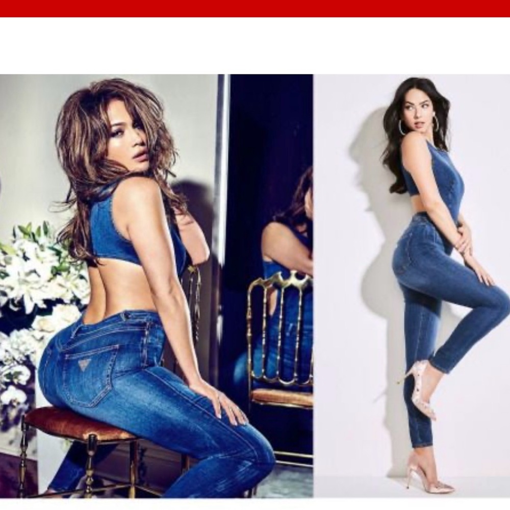 Guess Blue Denim Jumpsuit
